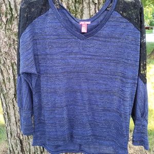Tunic XL by Mix & Co. Dark Blue, black, & sparkle